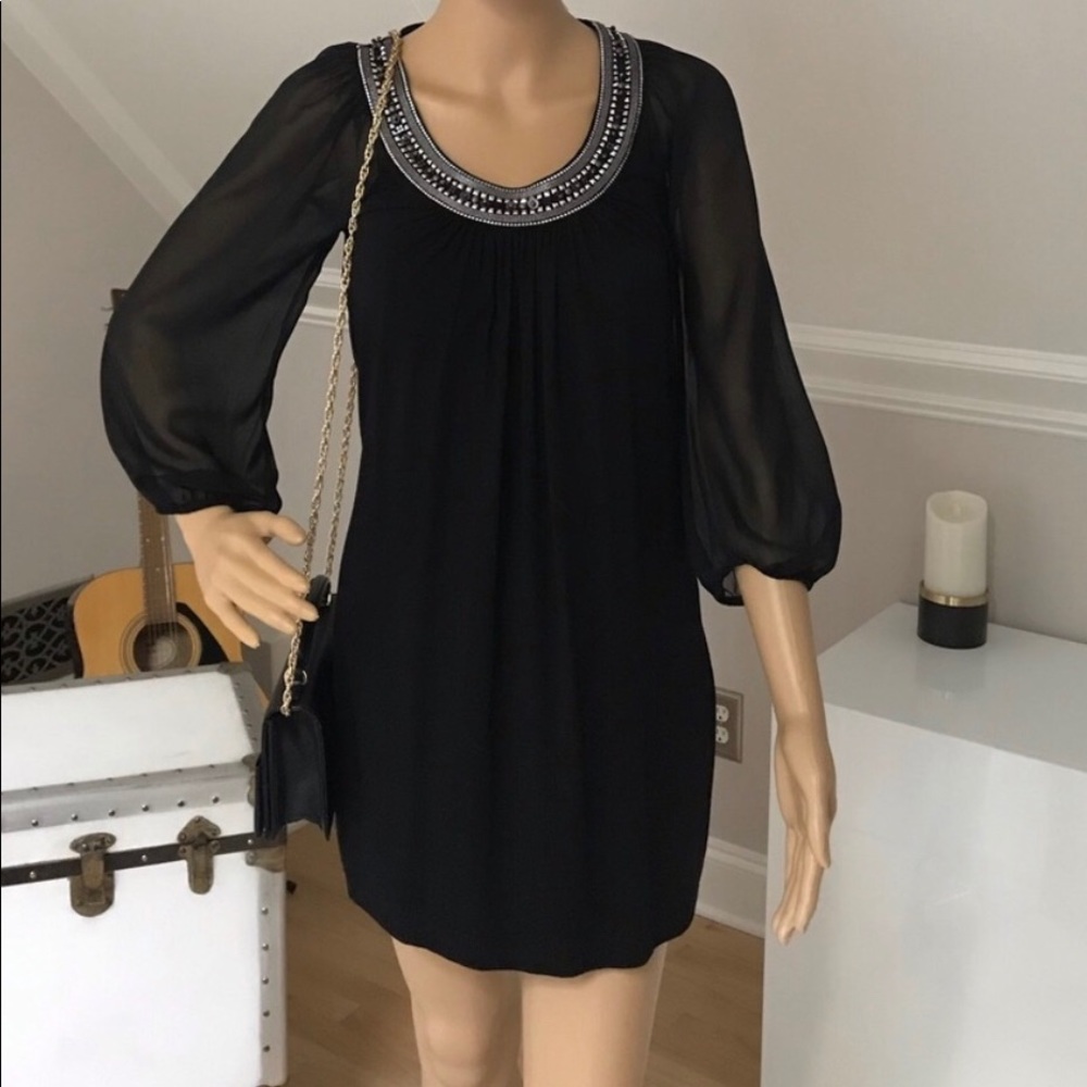 WHBM Cute Short Black Shift Dress. Size XXS. NWT